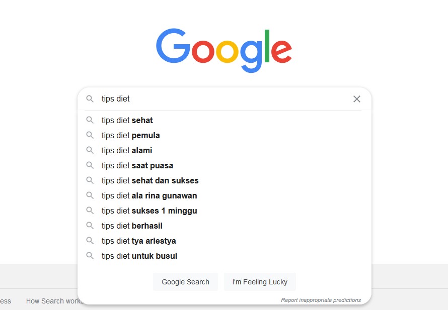 Cara riset search intent Google
