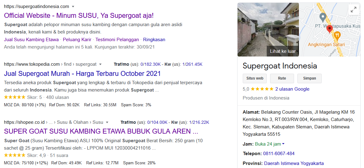 1. google my business supergoat