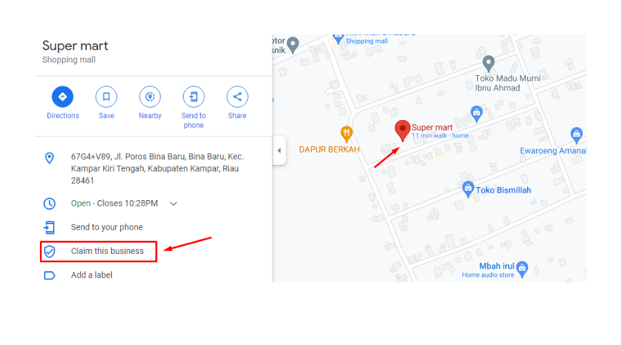 Mengklaim bisnis melalui Google Maps