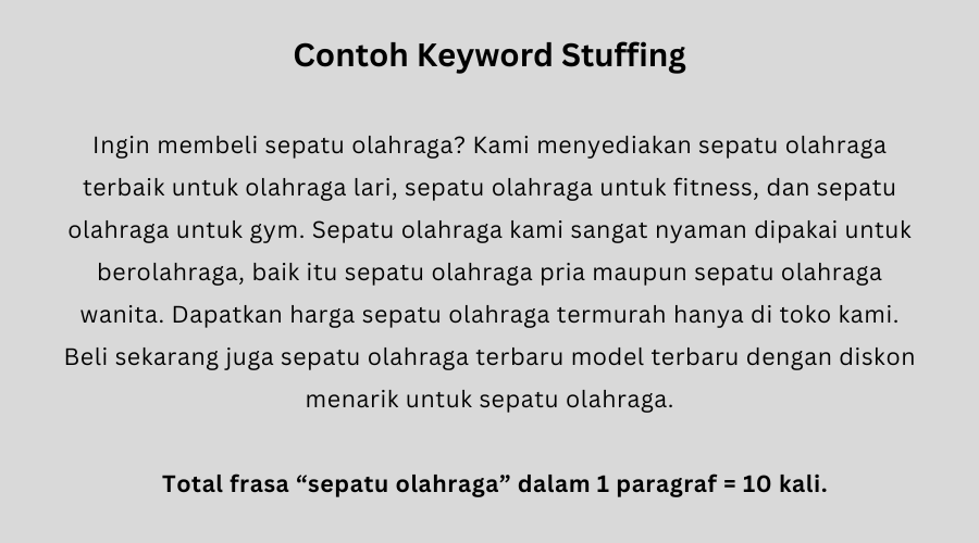 Contoh keyword stuffing