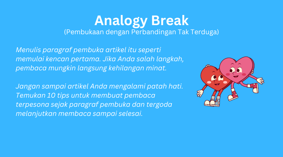 Contoh paragraf pembuka dengan analogi tak terduga